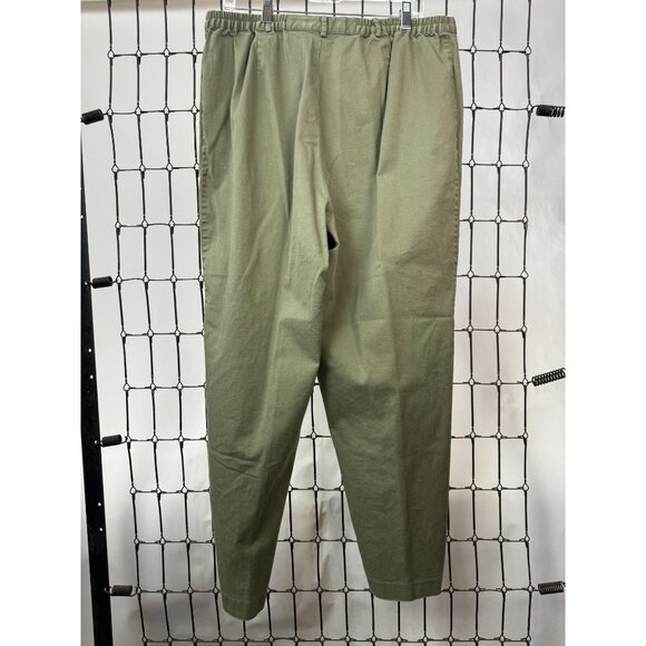 Rafaella Woman Olive Green Cotton/Spandex Pants 20W Elastic Waist - Picture 11 of 16